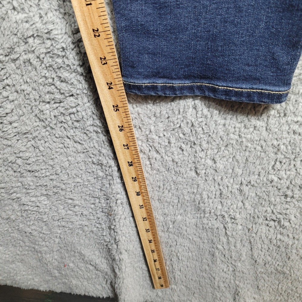 Jennifer Lopez Womens Jeans Size 18 Cropped Super Skinny Distressed Denim - Picture 6 of 8